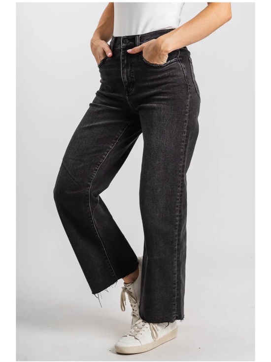 Daze Denim - Daze Pleaser High-Rise Ankle Straight Leg Jeans, Faded Milky Way, Size 30